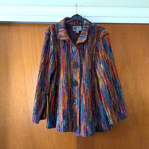 Habitat Womens Wool Multicolor Swing Style Jacket Size Small Clothes To Live In